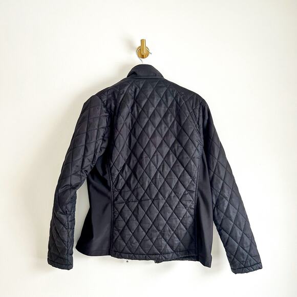 Marker Zip Front Quilted Moto Jacket with Zip Pockets Black M - Picture 3 of 10